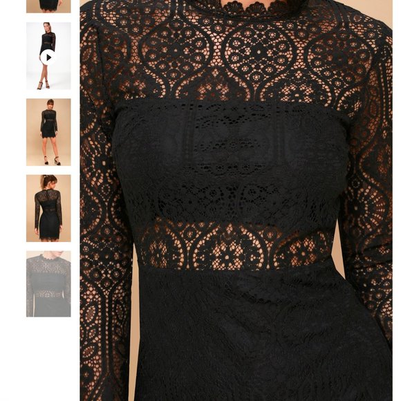 Lulu's Appetite for Seduction Black Lace Dress - Picture 4 of 9